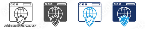 web security icon set multiple concept