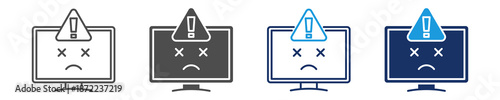 computer error icon set multiple concept