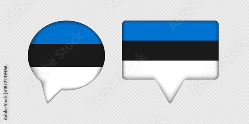 Free Download Flag of Estonia in speech bubble. - GFXLoad
