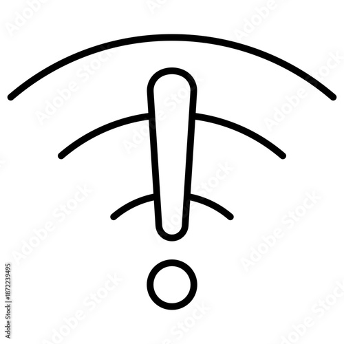 Offline Outline Icon Illustration Vector