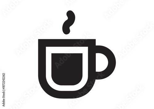Coffee mug icon, Coffee mug solid Vector