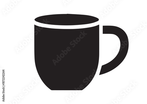 Coffee mug icon, Coffee mug solid Vector