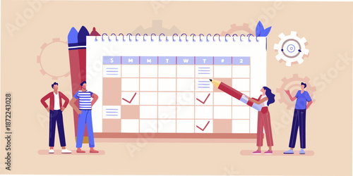 Planning and scheduling with team collaboration calendar tasks and project management
