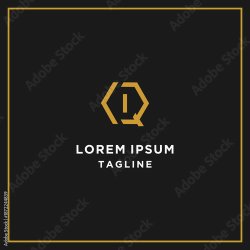 qi or iq hexagon logo