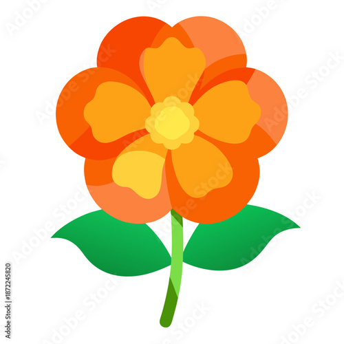 diascia perennial apricot queen vector colorful on white background 