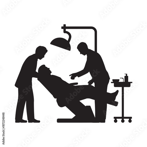 Surgical team performing an operation in a hospital operating room setting