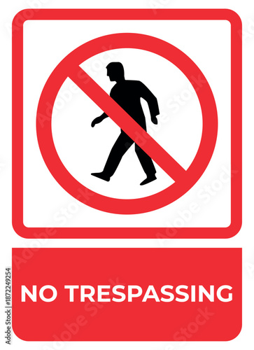 No Trespassing Warning Sign icon