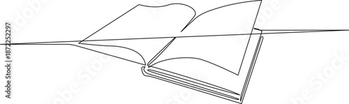 Open book on horizon Vector