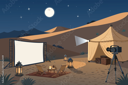 Desert Night Film Screening Tour Camp