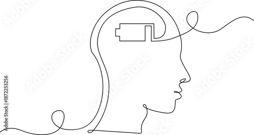 Illustration of a brain with electrical connections Vector