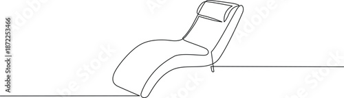 Modern chaise lounge chair Vector
