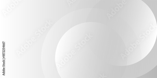 A minimalist abstract background featuring overlapping curves and circular shapes in various shades of gray, creating a smooth gradient and subtle depth