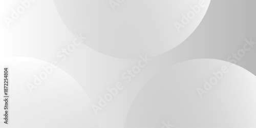 A minimalist abstract background featuring overlapping curves and circular shapes in various shades of gray, creating a smooth gradient and subtle depth