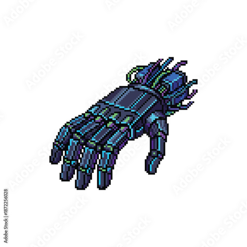 Pixel Art Robotic Hand Prosthetic