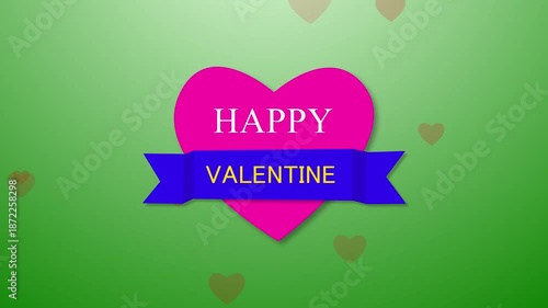 happy valentines day lettering in card