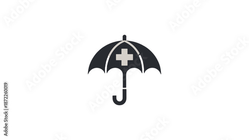 A health insurance concept represented by an umbrella.