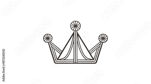 A Simple and elegant crown illustration.