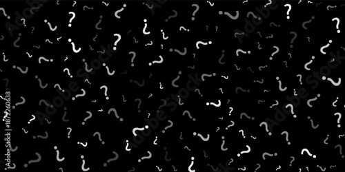 Question mark Seamless Dark pattern. Seamless repeating tiling question flat pattern. Question marks design for social media quiz, survey or poll. EPS Vector