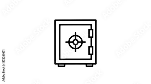 A secure vault icon, safeguarding financial or valuable assets.