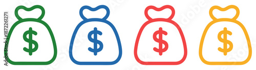 money bag with dollar icon