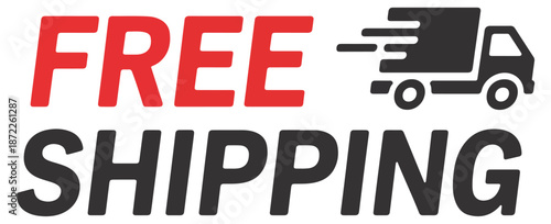 free shipping delivery sticker icon