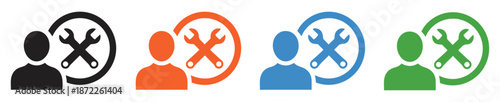 repairman technician service icon symbol