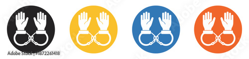 broken handcuff freedom icon symbol