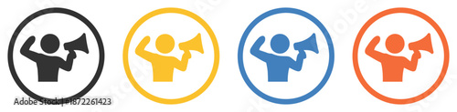 promoter megaphone advertise icon symbol