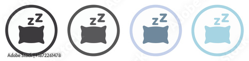 pillow sleep icon symbol vector