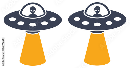 alien ufo spaceship icon