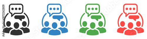 people community chat icon vector