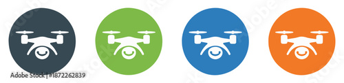 quadcopter drone camera icon vector