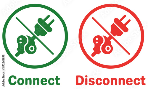 connect disconnect plug icon symbol