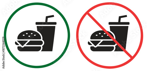 no food no drinks icon vector