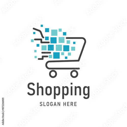 Digital Online Shopping Cart Logo Design