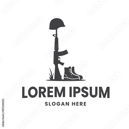 Fallen Soldier Battle Cross Memorial Logo