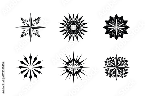 Wallpaper Mural Collection of black and white mandala ornaments vector illustrations Torontodigital.ca