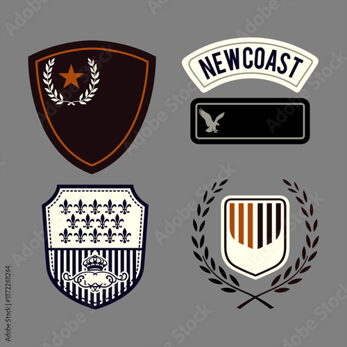 design vector emblem for print t shirt men, embroidery, etc.	