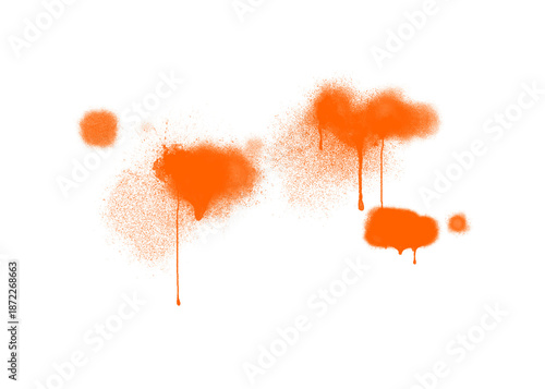 orange spray paint - dripping graffiti texture