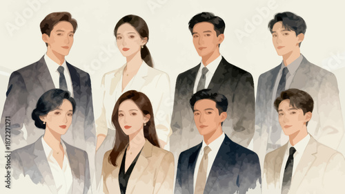 Group of professionally dressed individuals