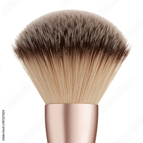 Makeup Brush With Fine Bristles Used for Applying Cosmetics on Skin