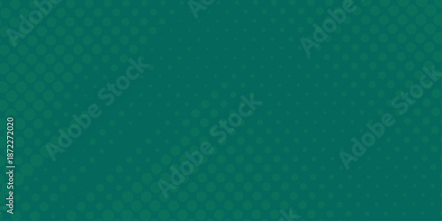 Blurred background. Circles pattern. Abstract dark green gradient design. Circles texture background. Retro comic pop art style gradient Dotted background. Halftone design, minimal aesthetic .