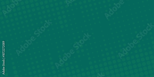 Blurred background. Circles pattern. Abstract dark green gradient design. Circles texture background. Retro comic pop art style gradient Dotted background. Halftone design, minimal aesthetic .