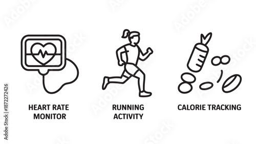 Online Banking and Financial Technology Icons for Digital Payments and Economy Concepts