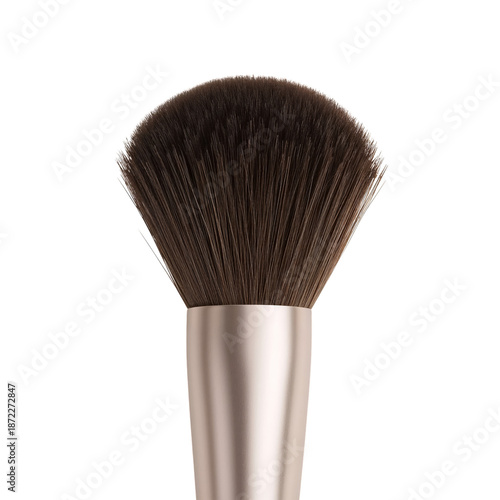 Makeup Brush With Fine Bristles Used for Applying Cosmetics on Skin