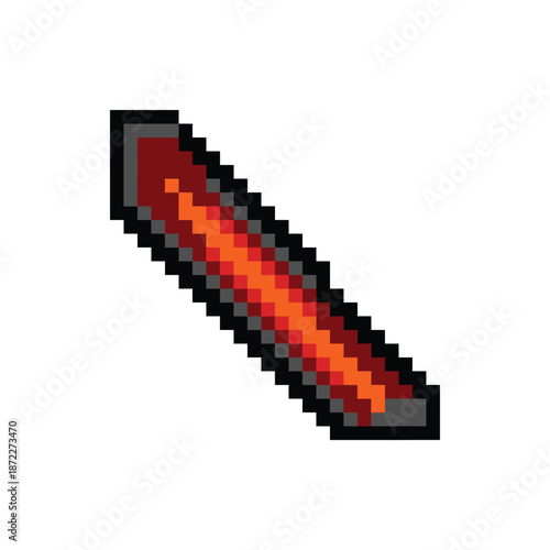Pixel Art Glowing Sword Blade