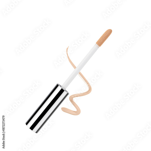 Makeup Applicator on a Plain Background for Beauty Routine