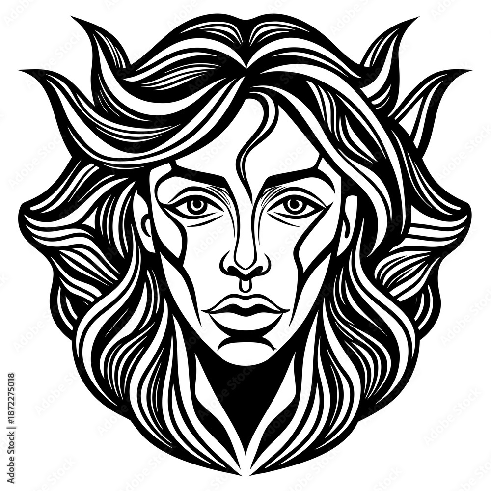 Obraz premium Stylized portrait of a woman