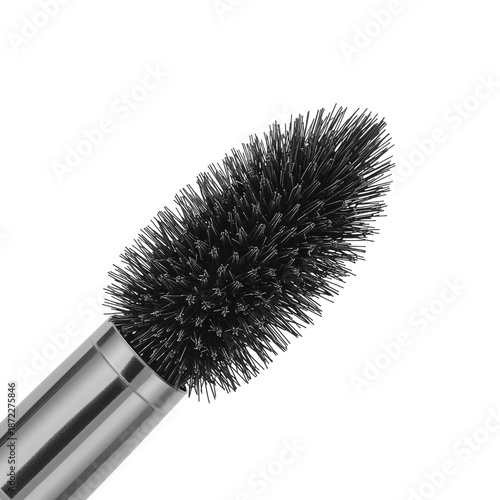 Tool for Applying Mascara Shown Against a Plain Background in a Studio Setting
