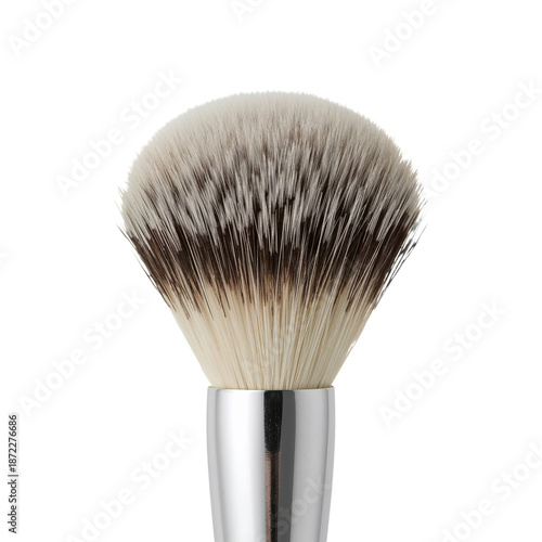 Makeup Brush With Soft Bristles on a White Background in Clear View for Beaut...